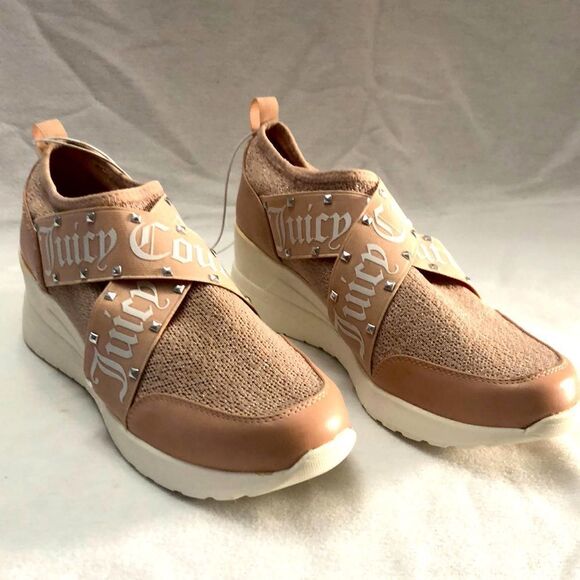 New juicy couture womens mauve and white sneakers shoes size 10 - Picture 1 of 11